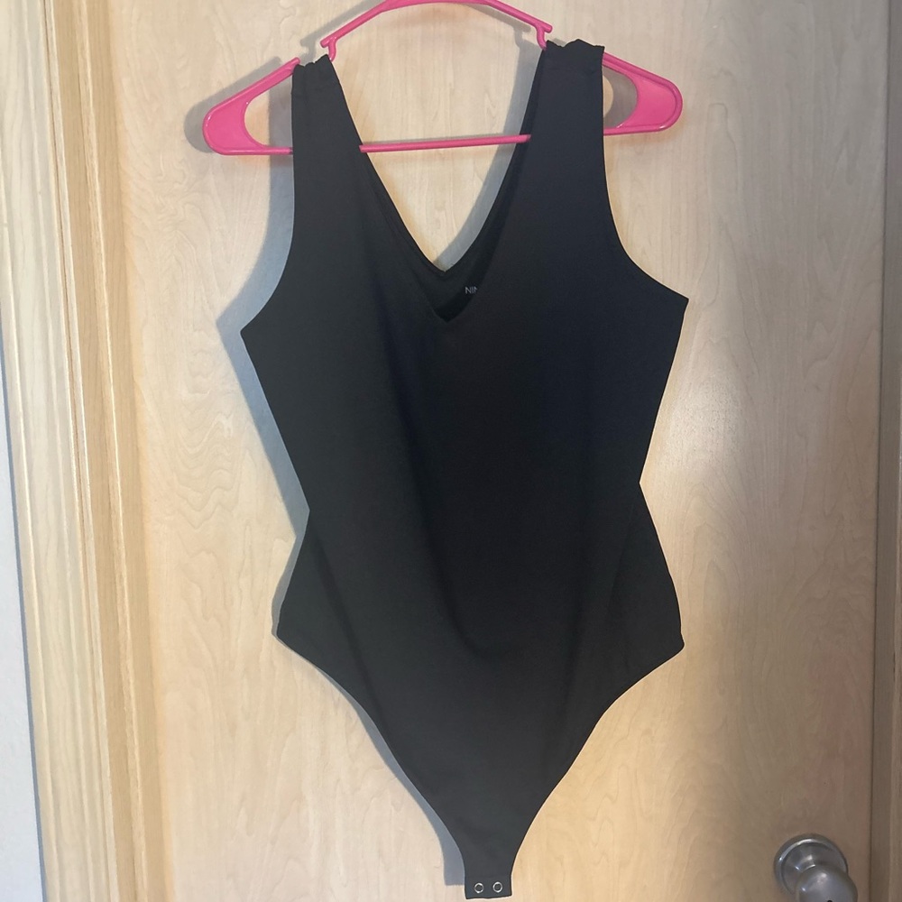 Nine West Black V-Neck Top